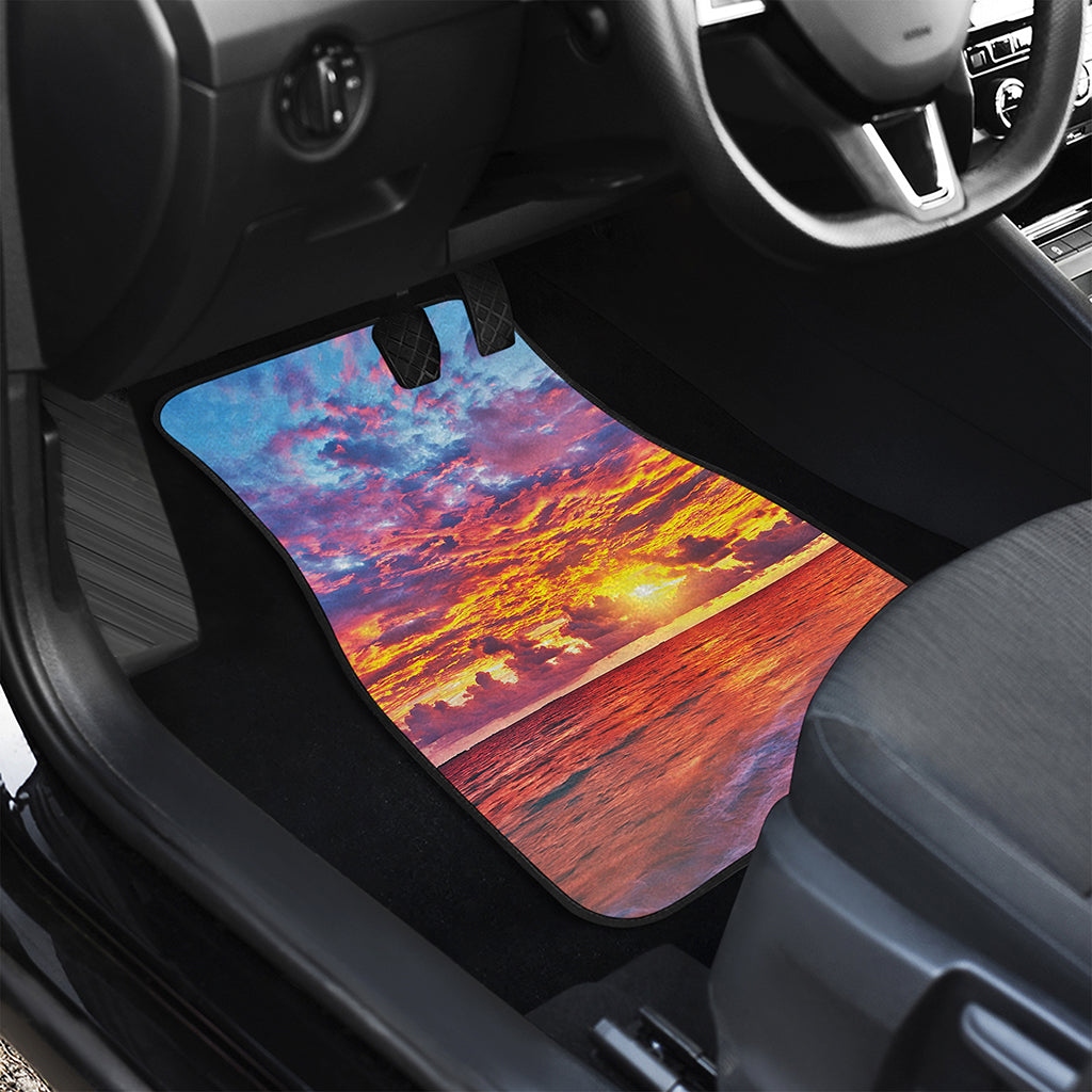 Maldives Sunset Print Front and Back Car Floor Mats