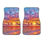Maldives Sunset Print Front Car Floor Mats