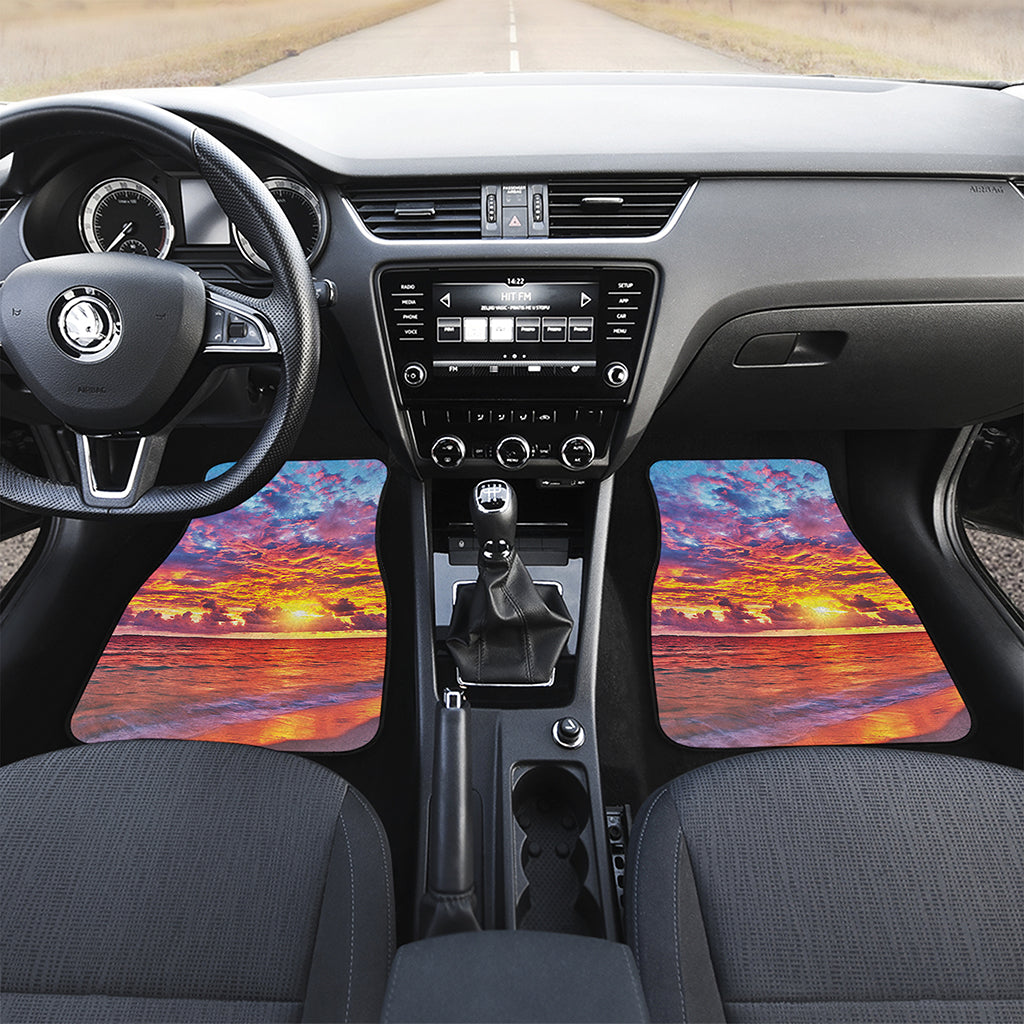Maldives Sunset Print Front Car Floor Mats