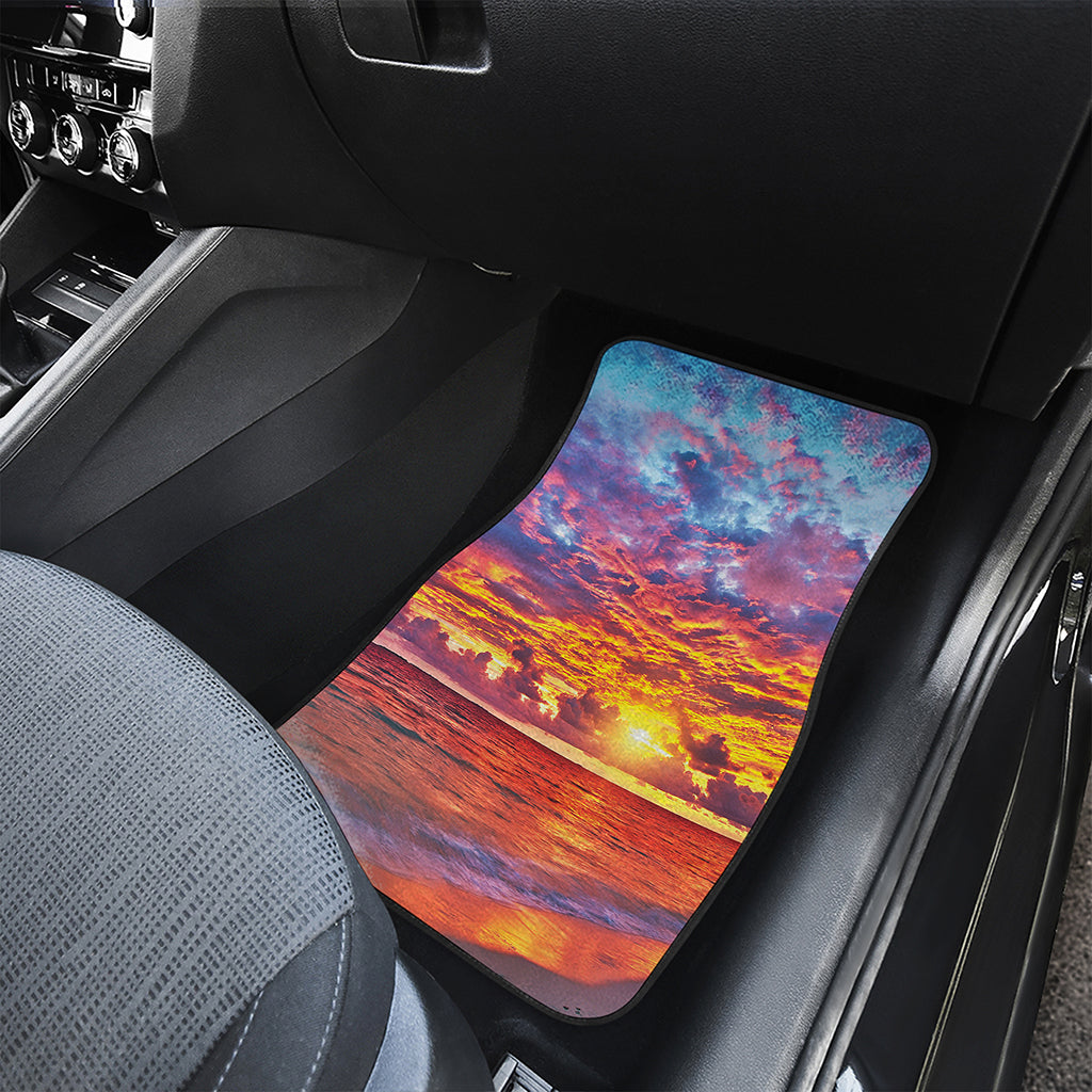 Maldives Sunset Print Front Car Floor Mats