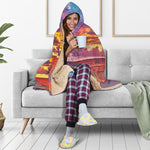 Maldives Sunset Print Hooded Blanket