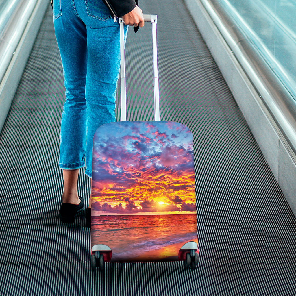 Maldives Sunset Print Luggage Cover