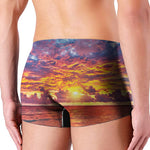 Maldives Sunset Print Men's Boxer Briefs