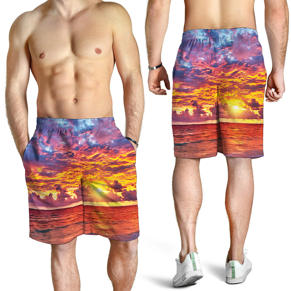 Maldives Sunset Print Men's Shorts