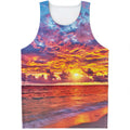 Maldives Sunset Print Men's Tank Top
