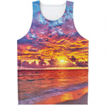 Maldives Sunset Print Men's Tank Top