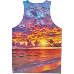Maldives Sunset Print Men's Tank Top