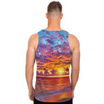 Maldives Sunset Print Men's Tank Top