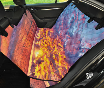 Maldives Sunset Print Pet Car Back Seat Cover