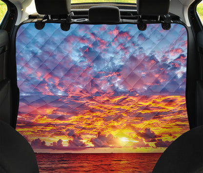 Maldives Sunset Print Pet Car Back Seat Cover