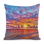 Maldives Sunset Print Pillow Cover