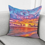 Maldives Sunset Print Pillow Cover