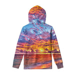Maldives Sunset Print Pullover Hoodie