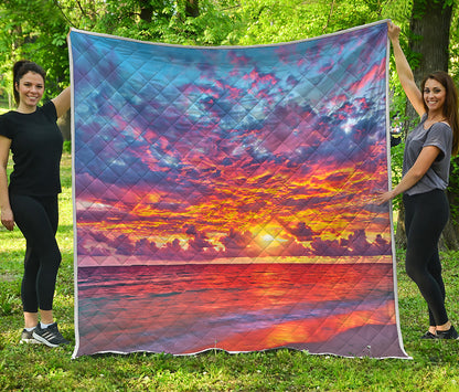 Maldives Sunset Print Quilt