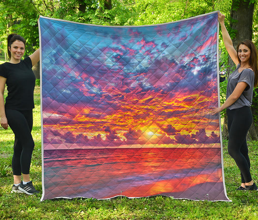 Maldives Sunset Print Quilt