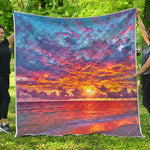 Maldives Sunset Print Quilt