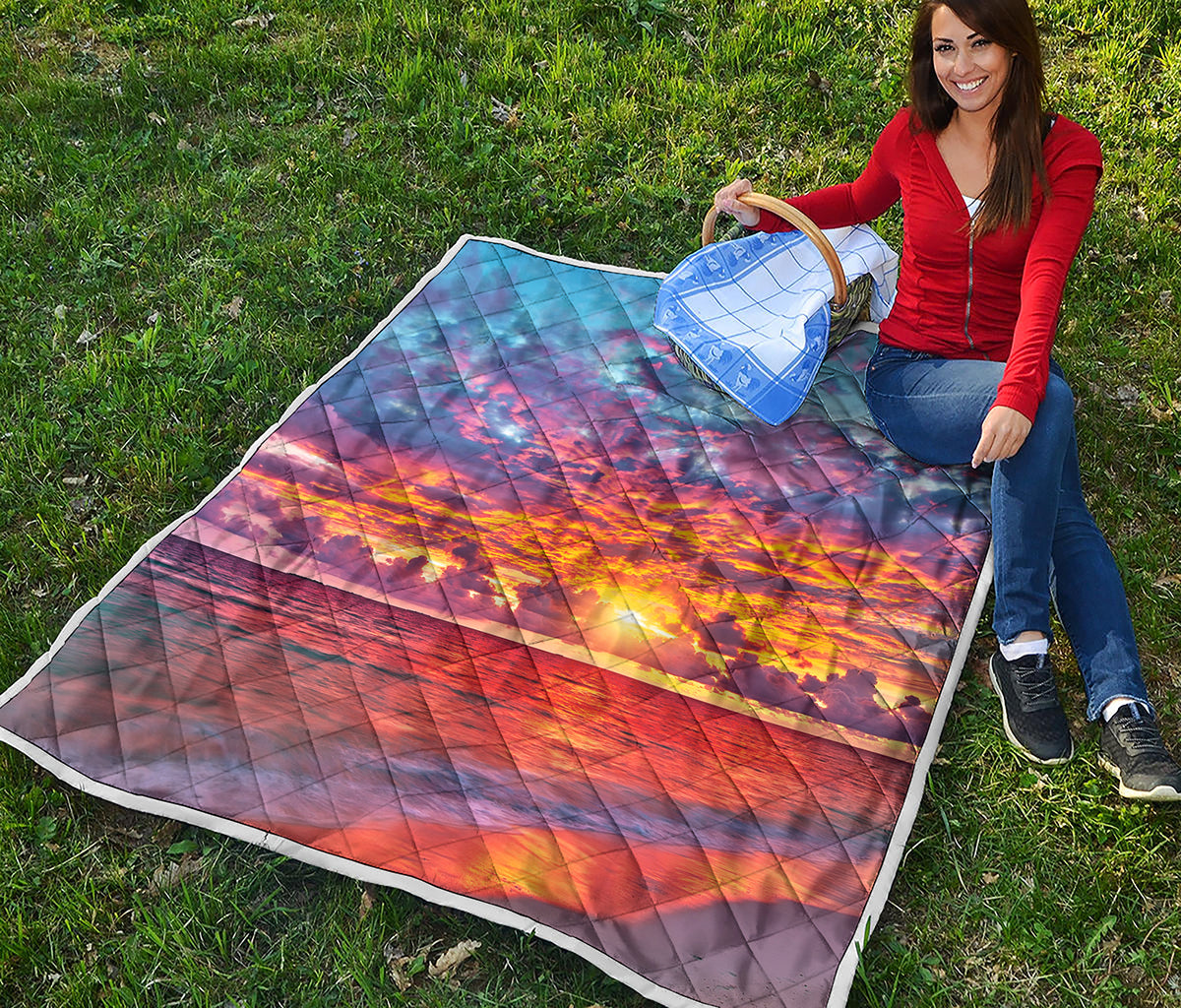 Maldives Sunset Print Quilt