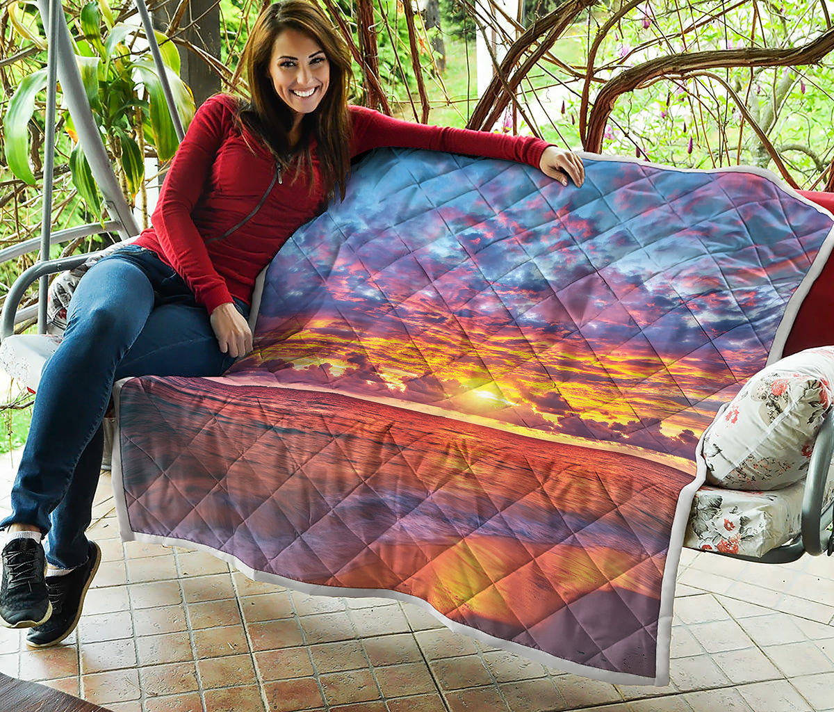 Maldives Sunset Print Quilt