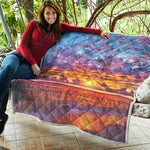 Maldives Sunset Print Quilt