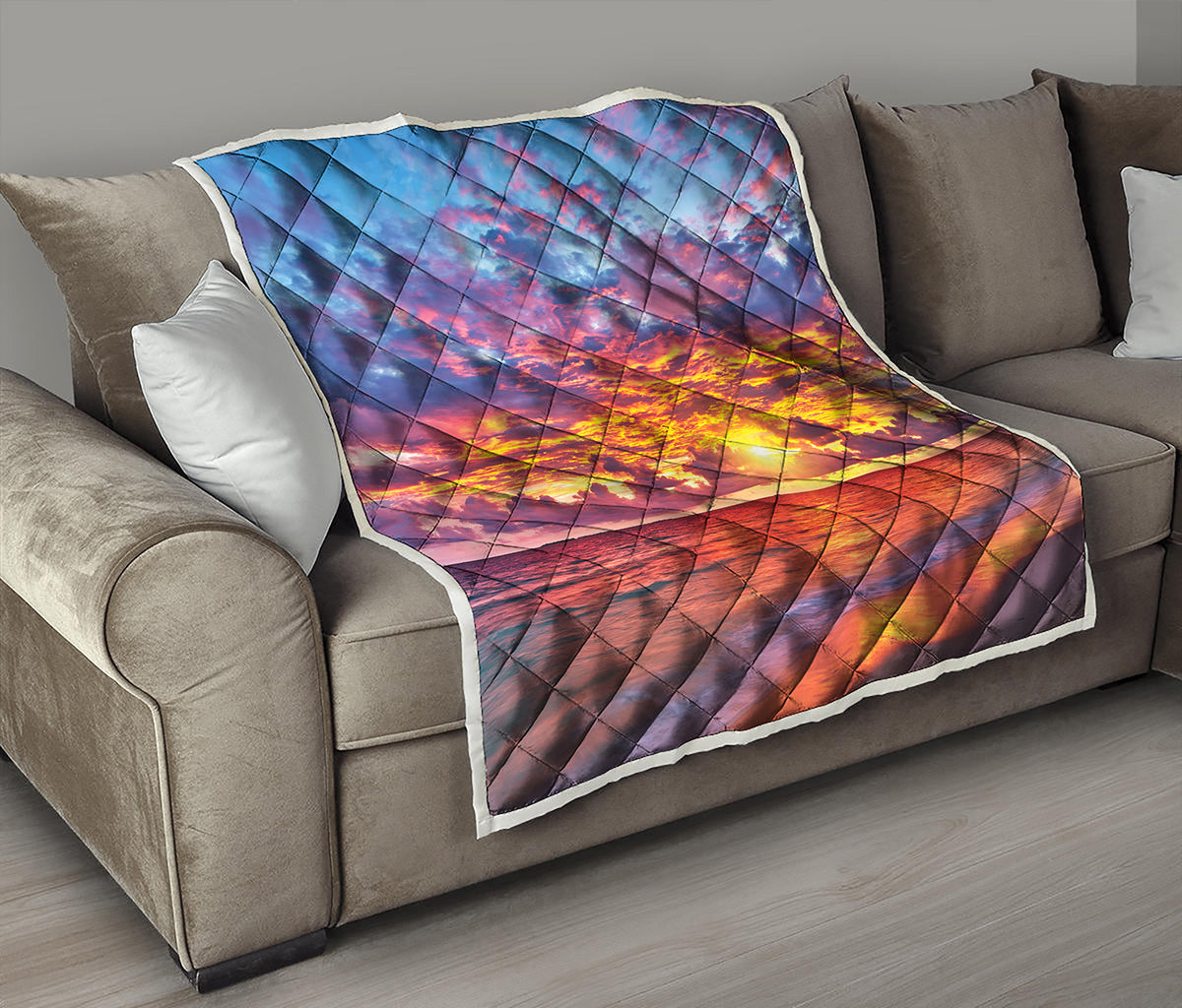 Maldives Sunset Print Quilt