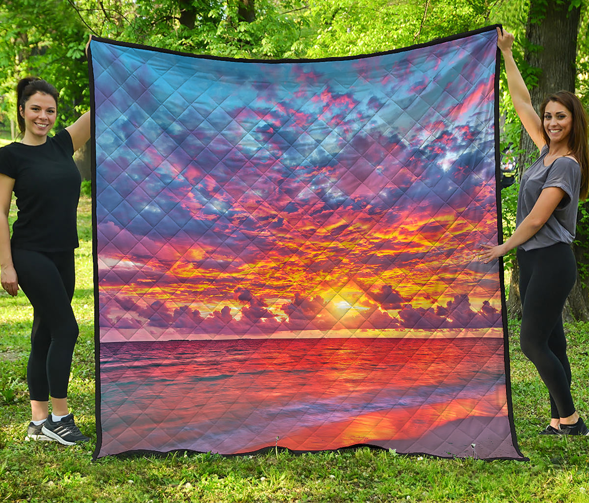 Maldives Sunset Print Quilt