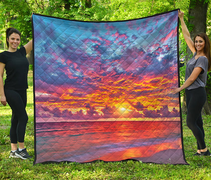 Maldives Sunset Print Quilt