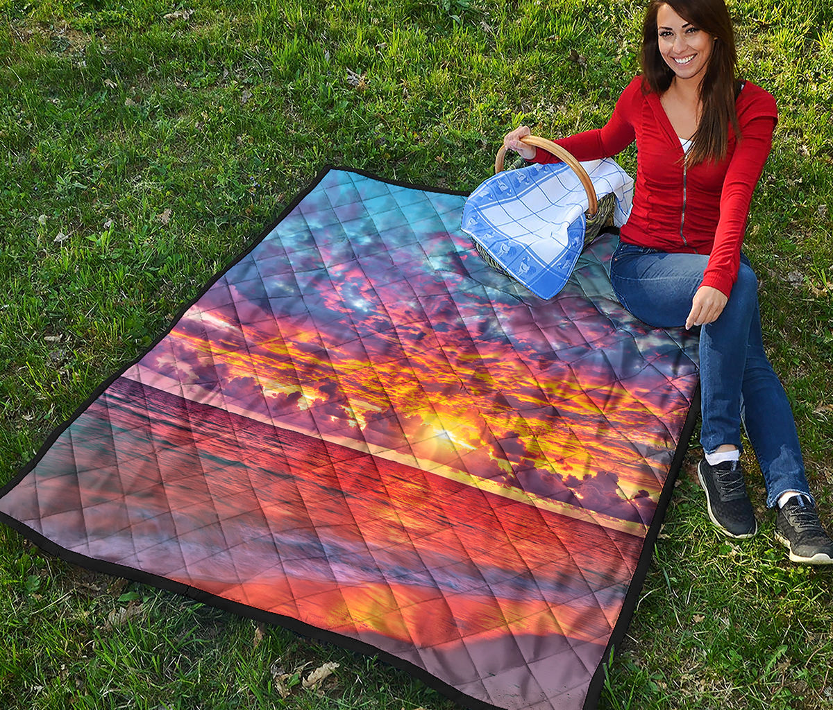 Maldives Sunset Print Quilt
