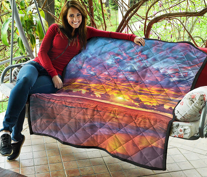 Maldives Sunset Print Quilt