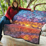 Maldives Sunset Print Quilt