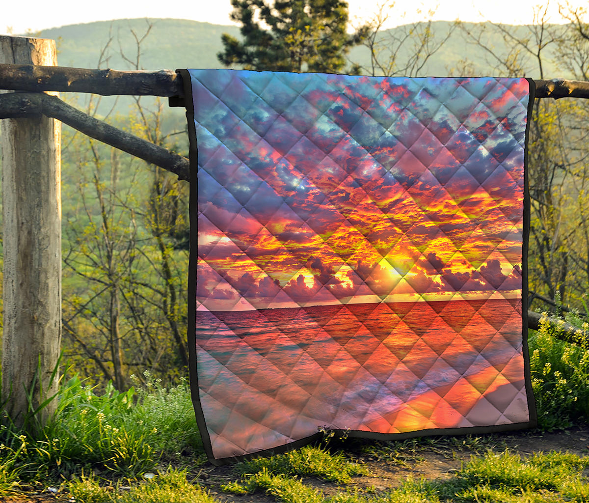 Maldives Sunset Print Quilt
