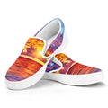 Maldives Sunset Print White Slip On Sneakers