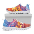 Maldives Sunset Print White Running Shoes