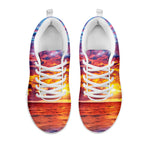 Maldives Sunset Print White Sneakers