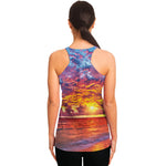 Maldives Sunset Print Women's Racerback Tank Top