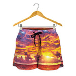 Maldives Sunset Print Women's Shorts