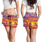 Maldives Sunset Print Women's Shorts