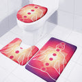 Mandala Chakras Aura Print 3 Piece Bath Mat Set