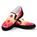 Mandala Chakras Aura Print Black Slip On Sneakers