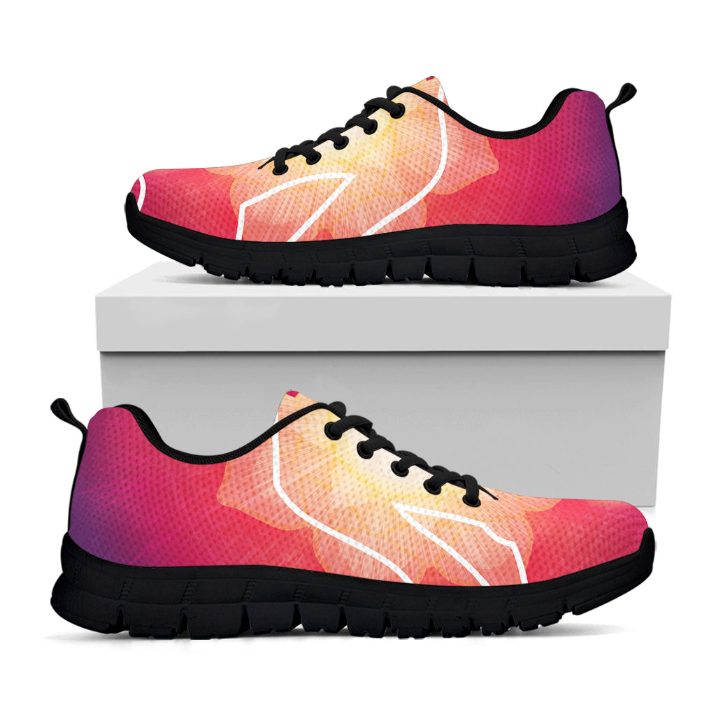 Mandala Chakras Aura Print Black Sneakers