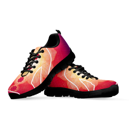 Mandala Chakras Aura Print Black Sneakers