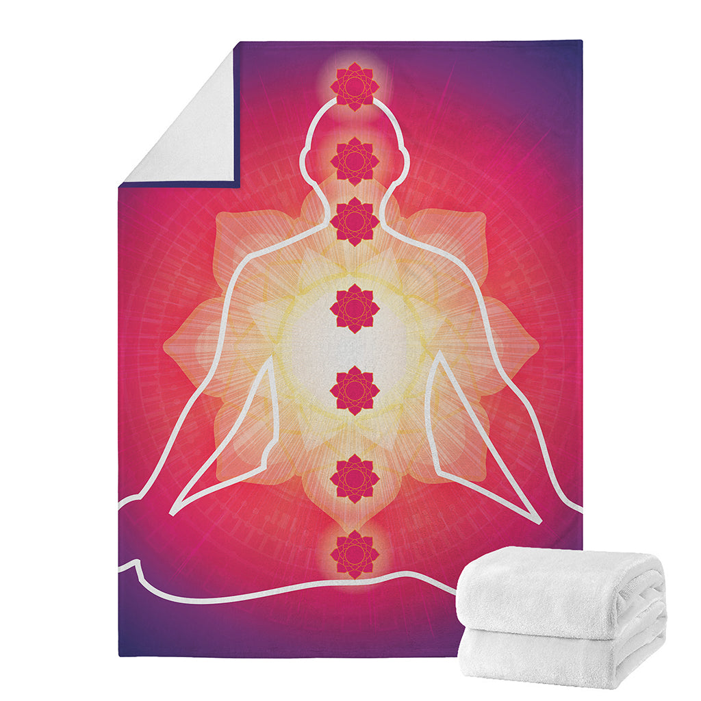 Mandala Chakras Aura Print Blanket