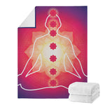 Mandala Chakras Aura Print Blanket
