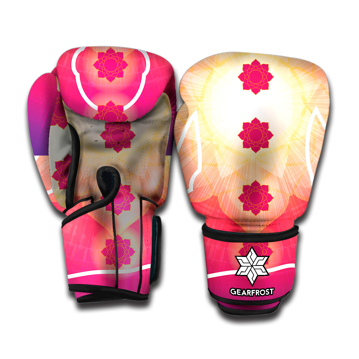 Mandala Chakras Aura Print Boxing Gloves