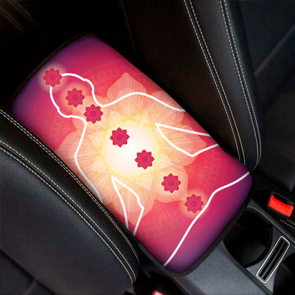 Mandala Chakras Aura Print Car Center Console Cover