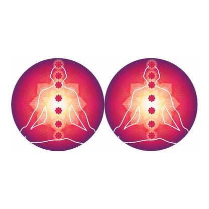 Mandala Chakras Aura Print Car Coasters