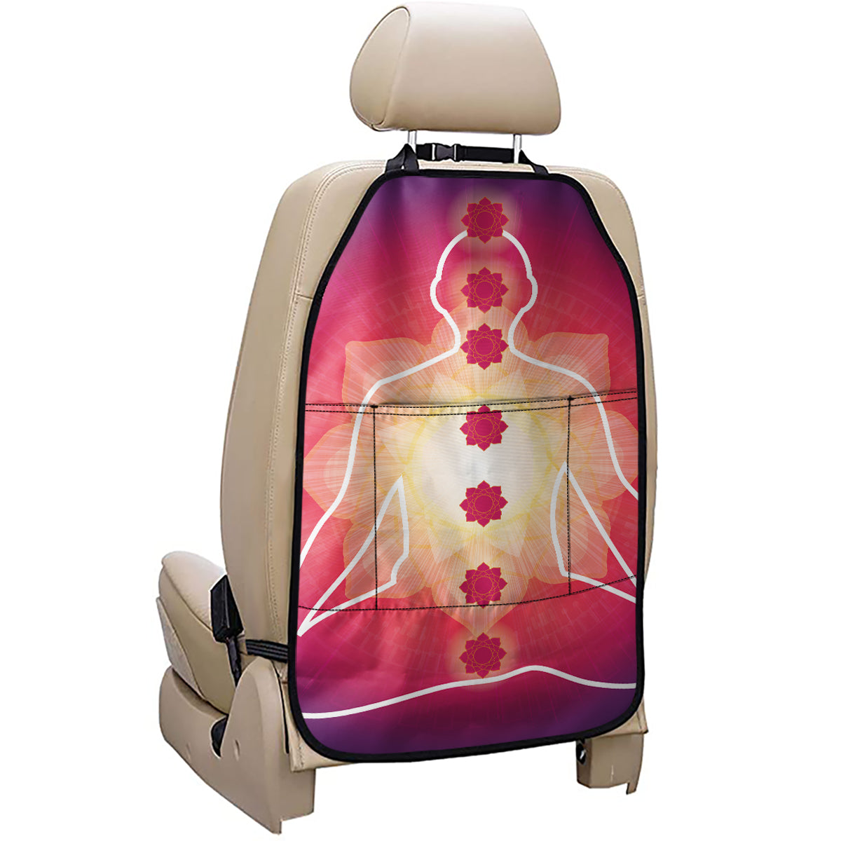 Mandala Chakras Aura Print Car Seat Organizers