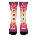 Mandala Chakras Aura Print Crew Socks