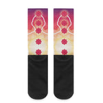 Mandala Chakras Aura Print Crew Socks
