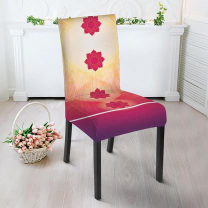 Mandala Chakras Aura Print Dining Chair Slipcover