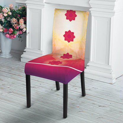 Mandala Chakras Aura Print Dining Chair Slipcover